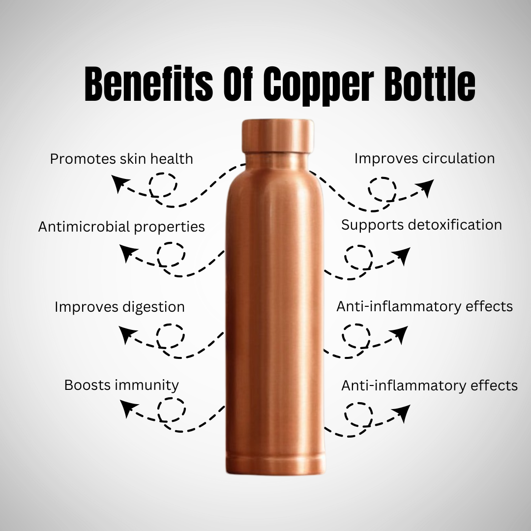Oreo Copper Bottle 1000 ml – Premium Copper, Elegant Design & Health Benefits
