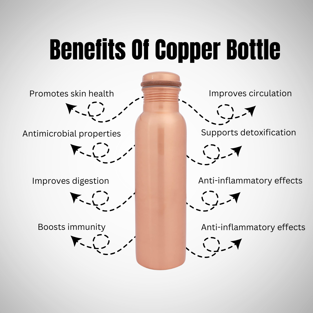 Q7 1000 ml Copper Water Bottle – Premium Quality, Natural Health Benefits