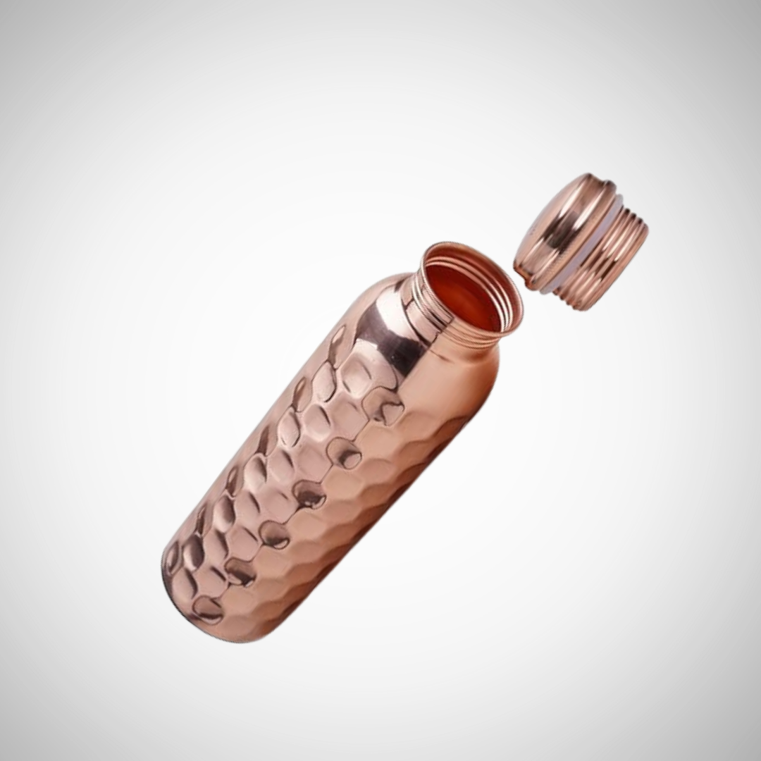 1000ml Diamond-Cut Copper Bottle – Premium Design for Healthy Hydration