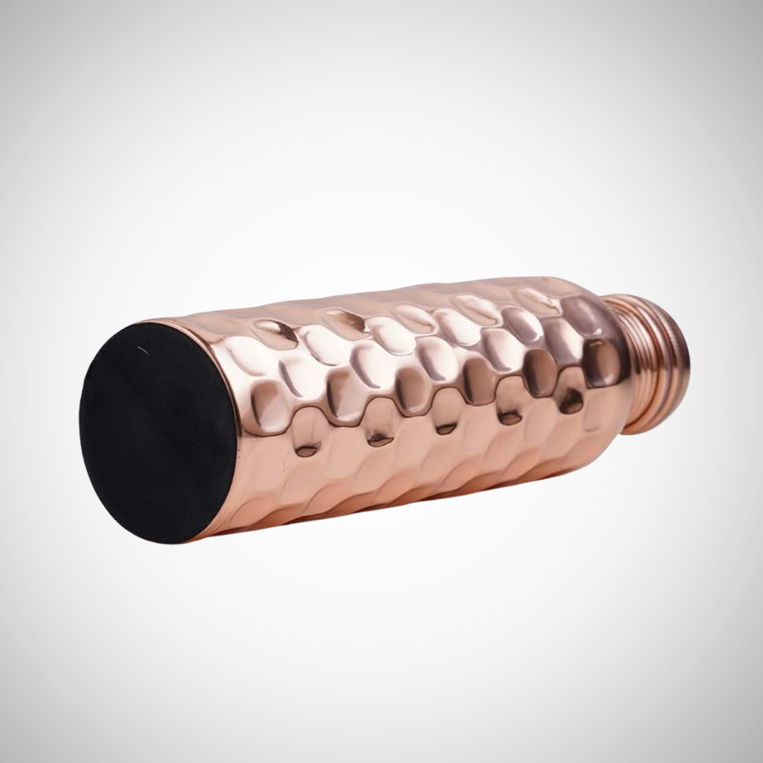 1000ml Diamond-Cut Copper Bottle – Premium Design for Healthy Hydration